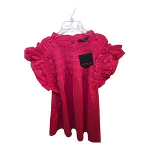 Marc New York Andrew Marc Raspberry Blouse Plus Size 2X NWT